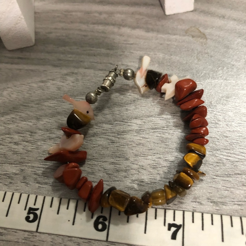 Red Jasper and Tigers Eye Bracelet